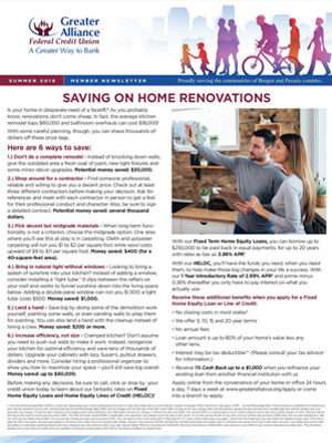Renovate & Save: Hot Summer Newsletter Offers