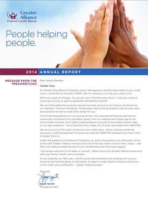 Greater Alliance: Annual Report 2014