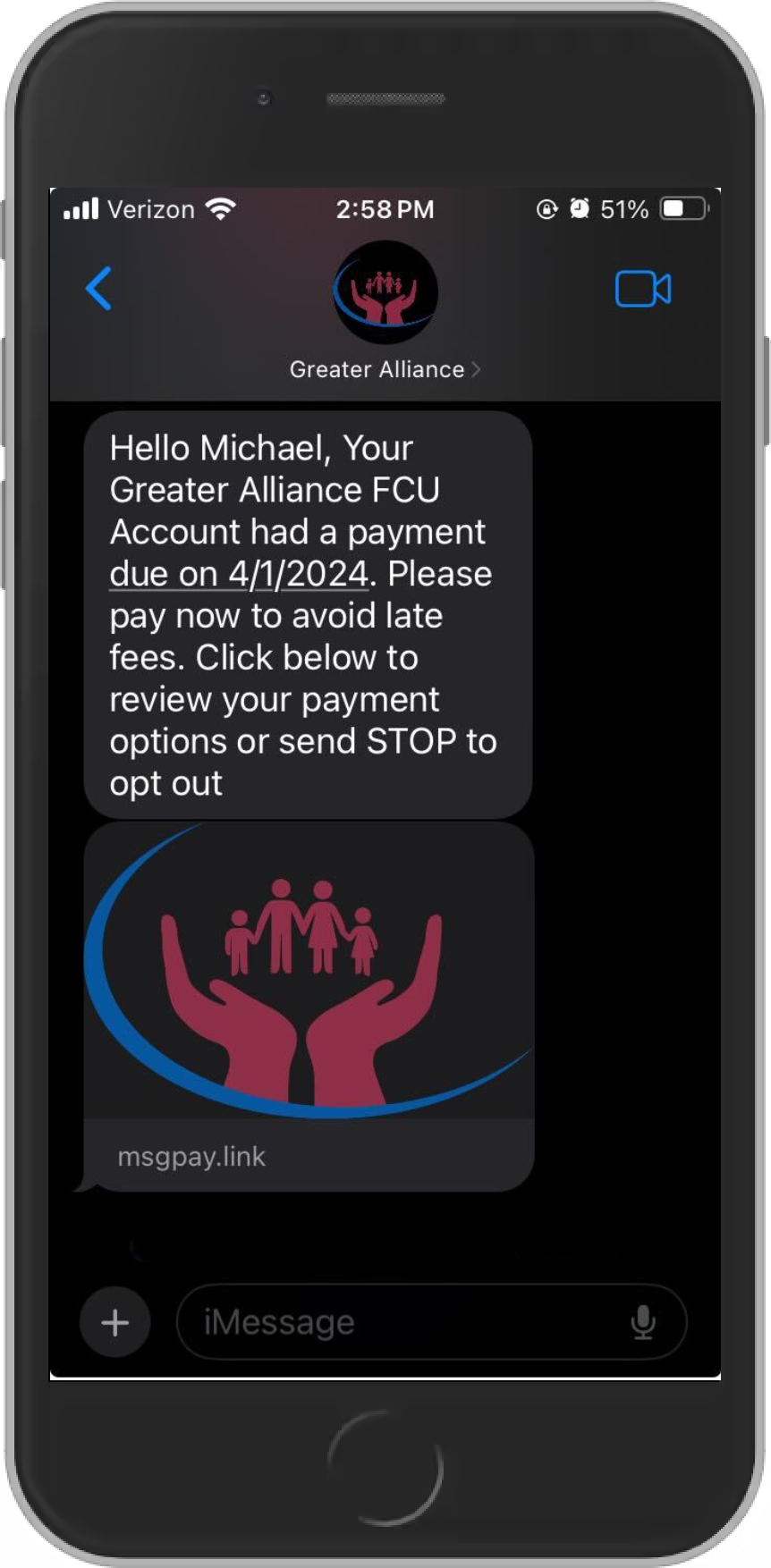 paynow text message