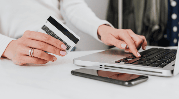 customer entering card details online