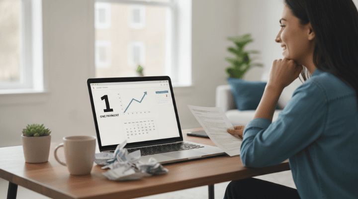 student reviewing student loan repayment options online