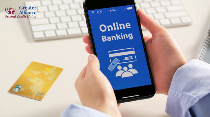 online banking app displayed on a smartphone
